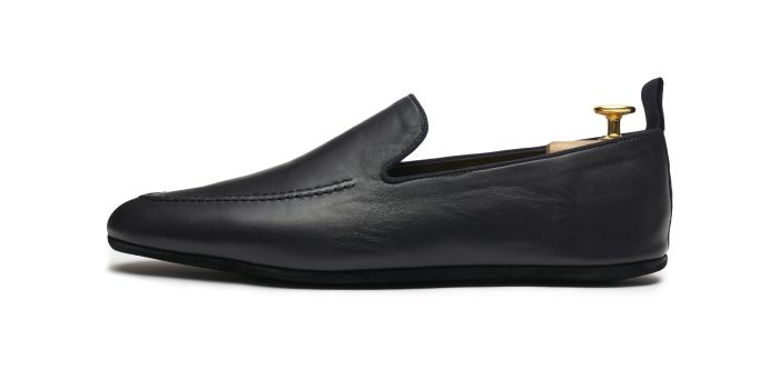 CHAPELLE, SKU: GC20GA-pantofola chiusa-cucitura stondata-nappa-fondo camoscio