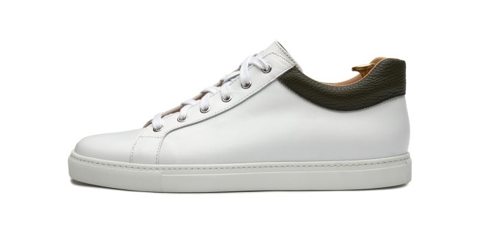 FREE AND YOUNG-39, SKU: 001-vitello bianca-baffo verde militare-avorio