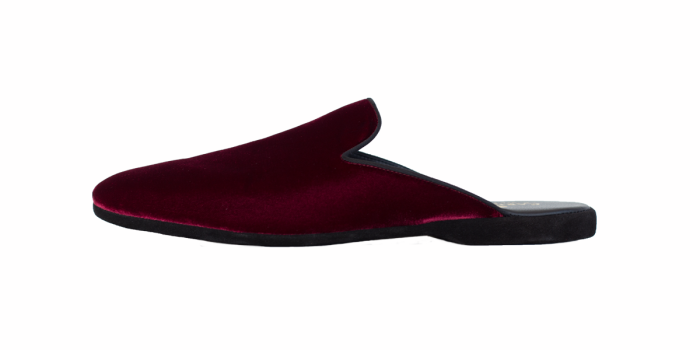  VENDOME, SKU: PANTOFOLA CLASSICA IN VELLUTO BORDEAUX
