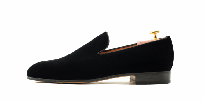 LEEDS, SKU: 5804-velluto nero-cuoio