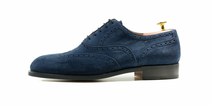 KENSINGTON, SKU: 5626-camoscio rovesciato blu cobalto-cuoio