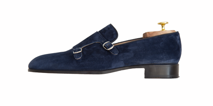 DRAKE, SKU: 5811 camoscio blu fondo cuoio