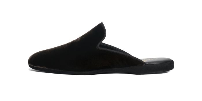  VENDOME, SKU: G15-PANTOFOLA APERTA IN VELLUTO TESTA DI MORO-FONDO CAMOSCIO